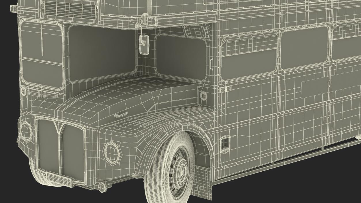 3D London Double Decker Bus Rigged