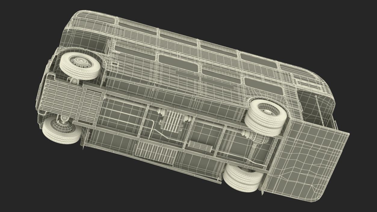 3D London Double Decker Bus Rigged