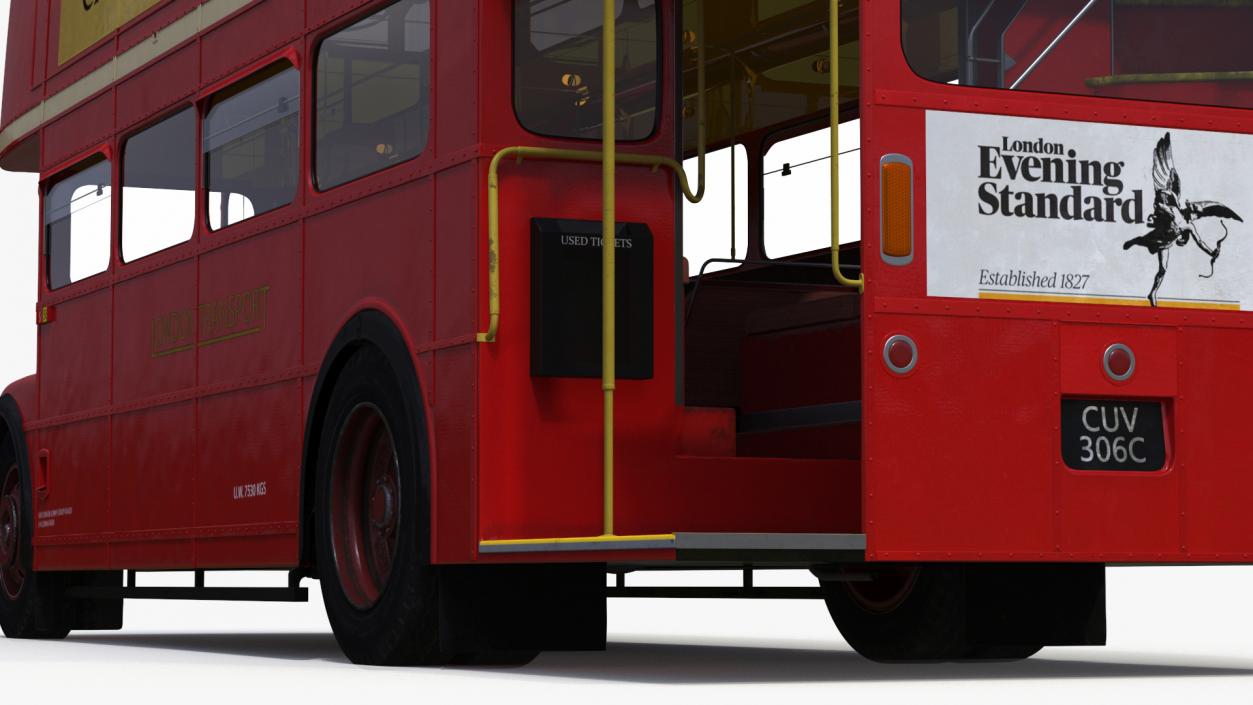 3D London Double Decker Bus Rigged