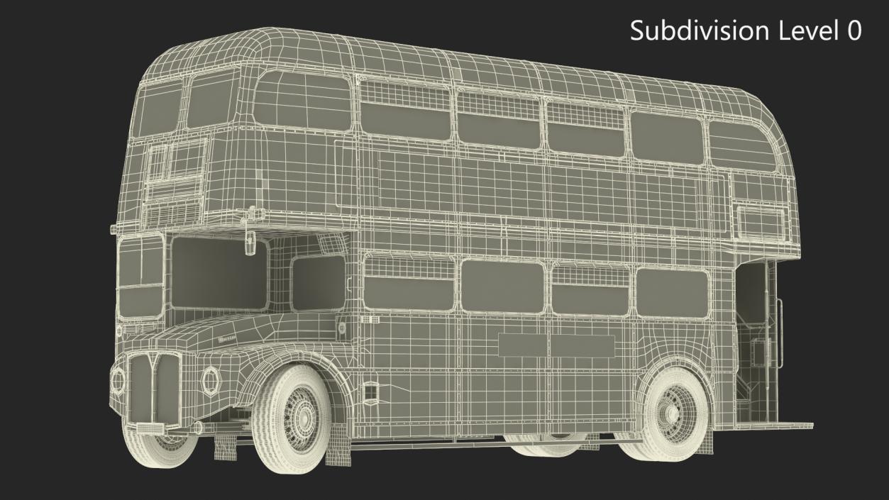 3D London Double Decker Bus Rigged