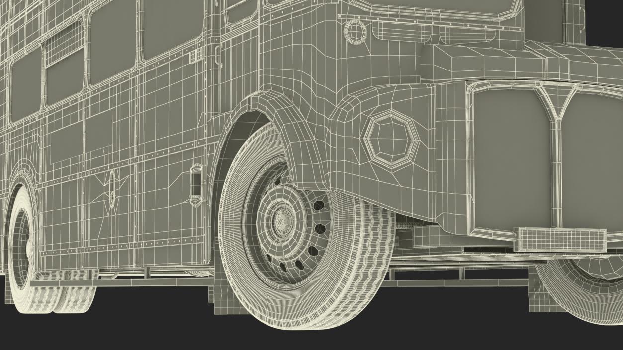 3D London Double Decker Bus Rigged