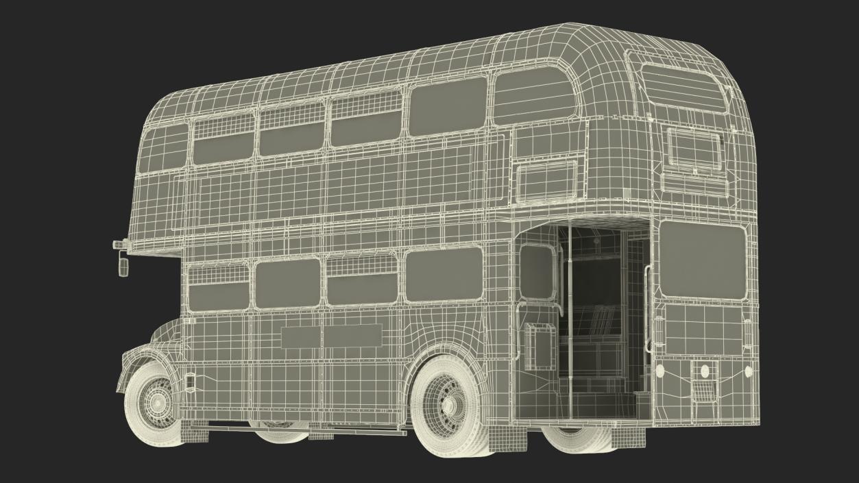 3D London Double Decker Bus Rigged