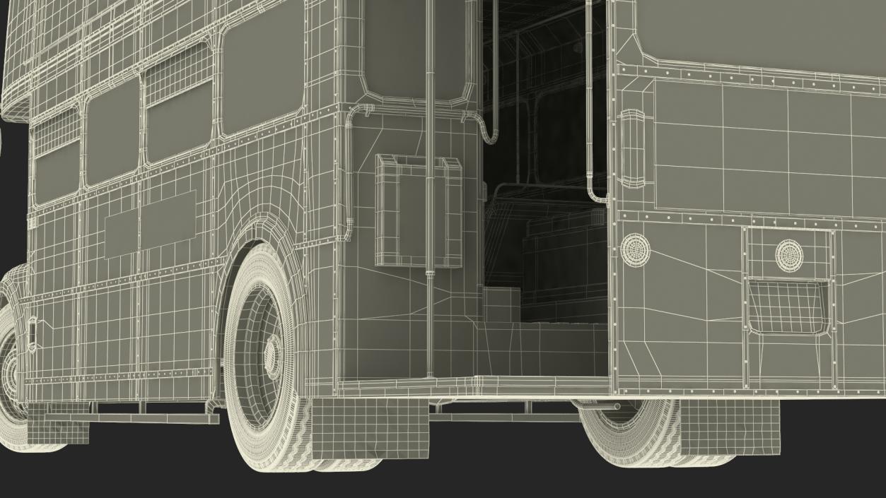 3D London Double Decker Bus Rigged