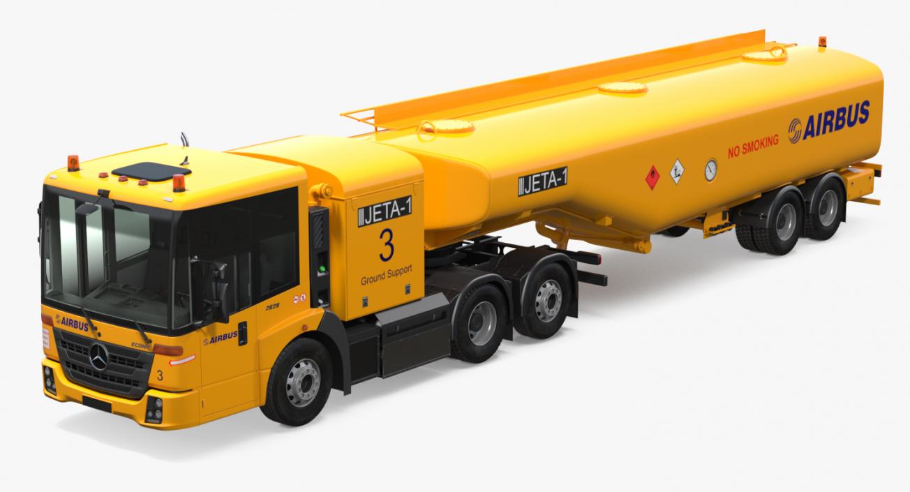 3D model Mercedes-Benz Econic Aviation Refueler Rigged