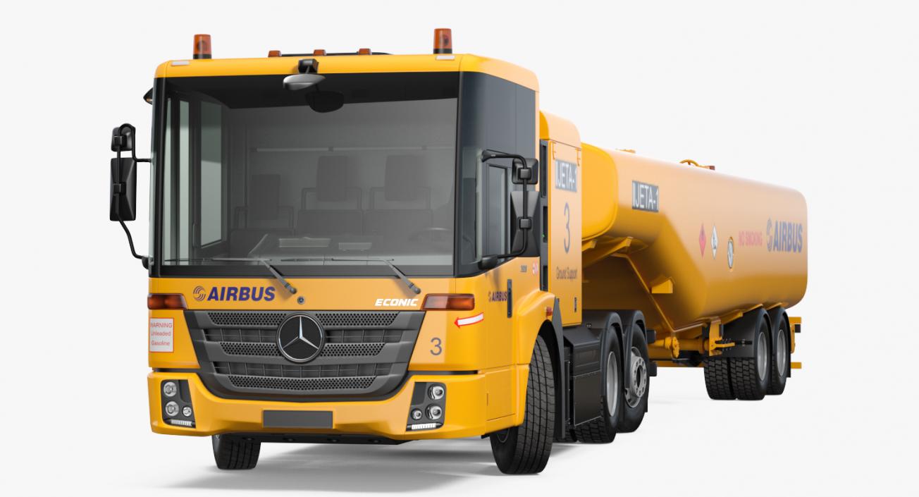 3D model Mercedes-Benz Econic Aviation Refueler Rigged