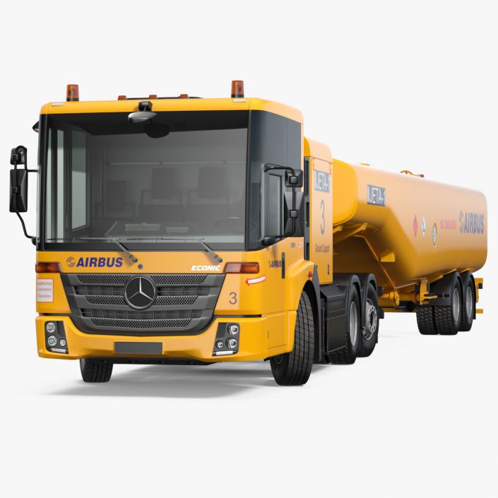 3D model Mercedes-Benz Econic Aviation Refueler Rigged