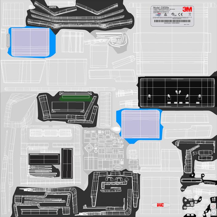 Cogent 3M CS500e Live Scan Tenprint Scanner Off 3D