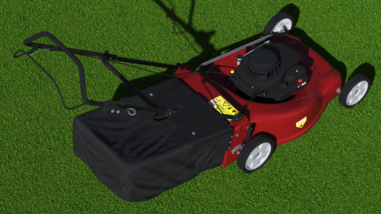 Gas Push Mower 3D model