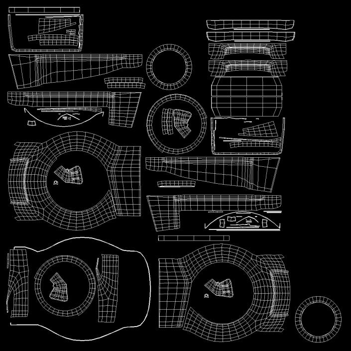 Gas Push Mower 3D model