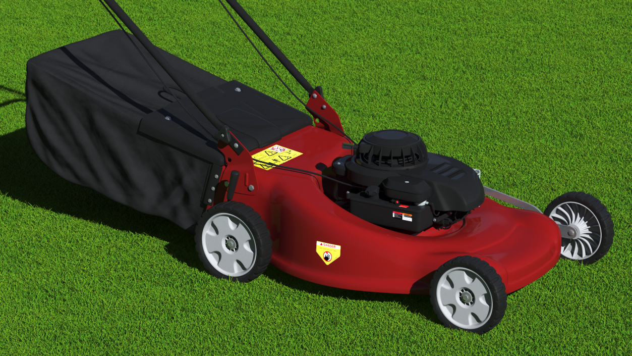 Gas Push Mower 3D model