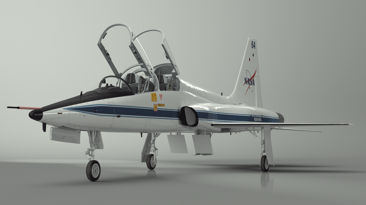 3D NASA T-38 Talon Trainer Jet White model