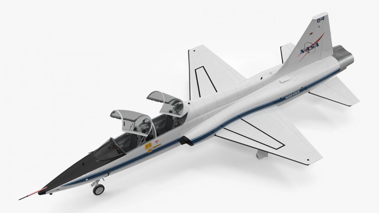 3D NASA T-38 Talon Trainer Jet White model