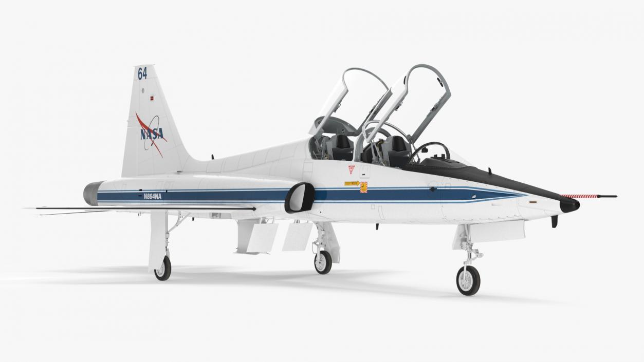 3D NASA T-38 Talon Trainer Jet White model