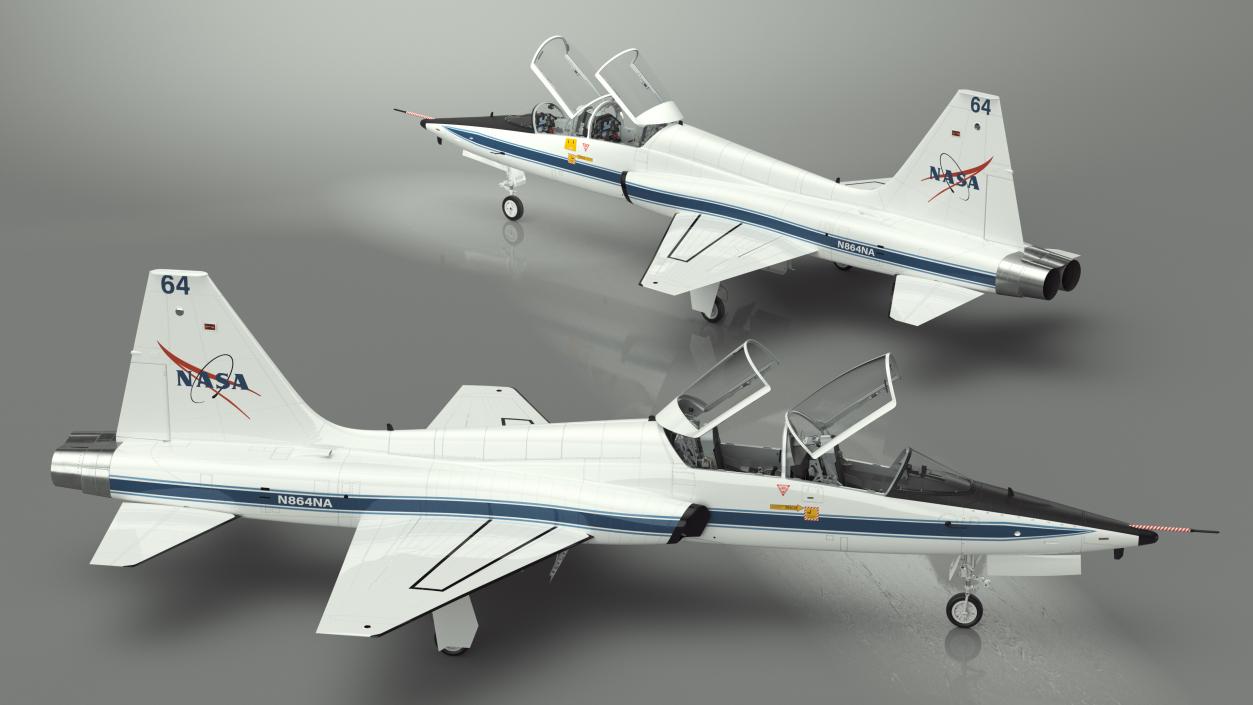 3D NASA T-38 Talon Trainer Jet White model