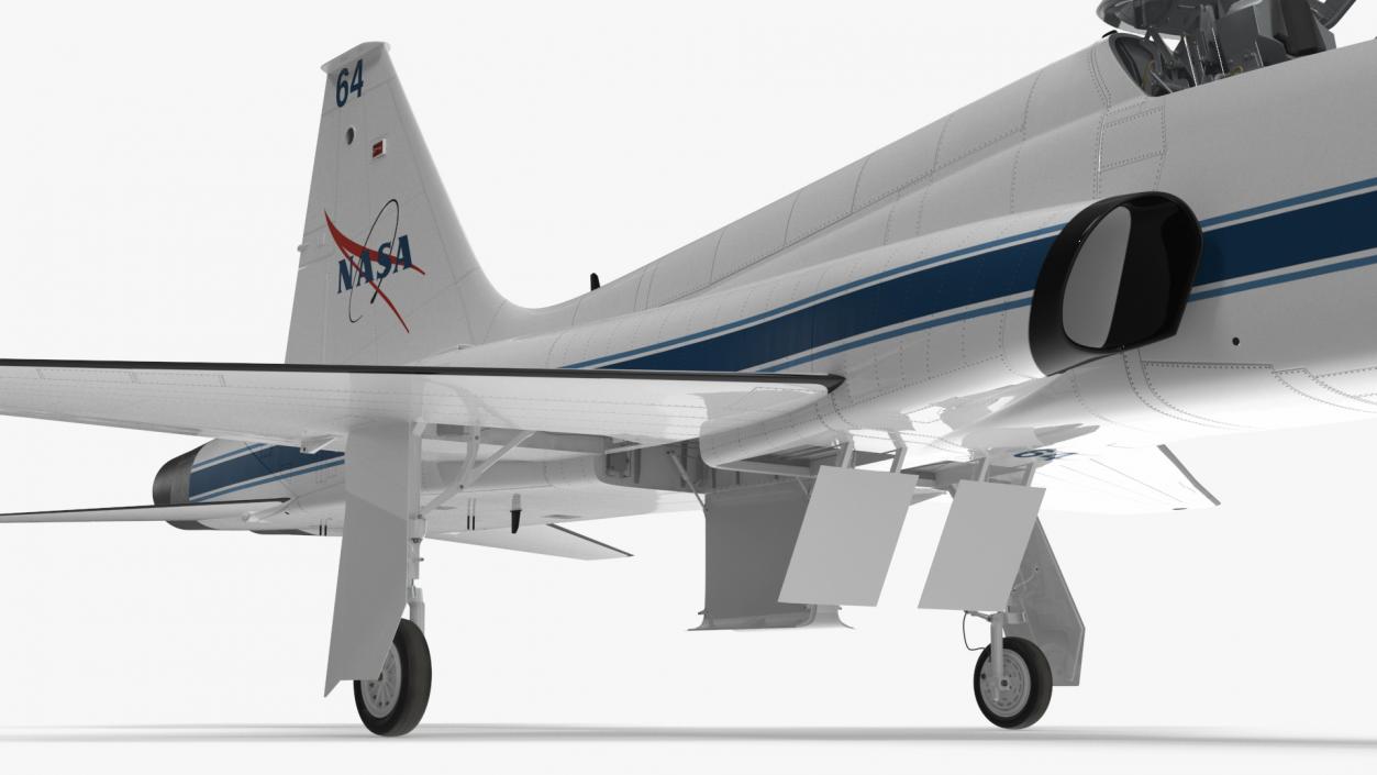 3D NASA T-38 Talon Trainer Jet White model