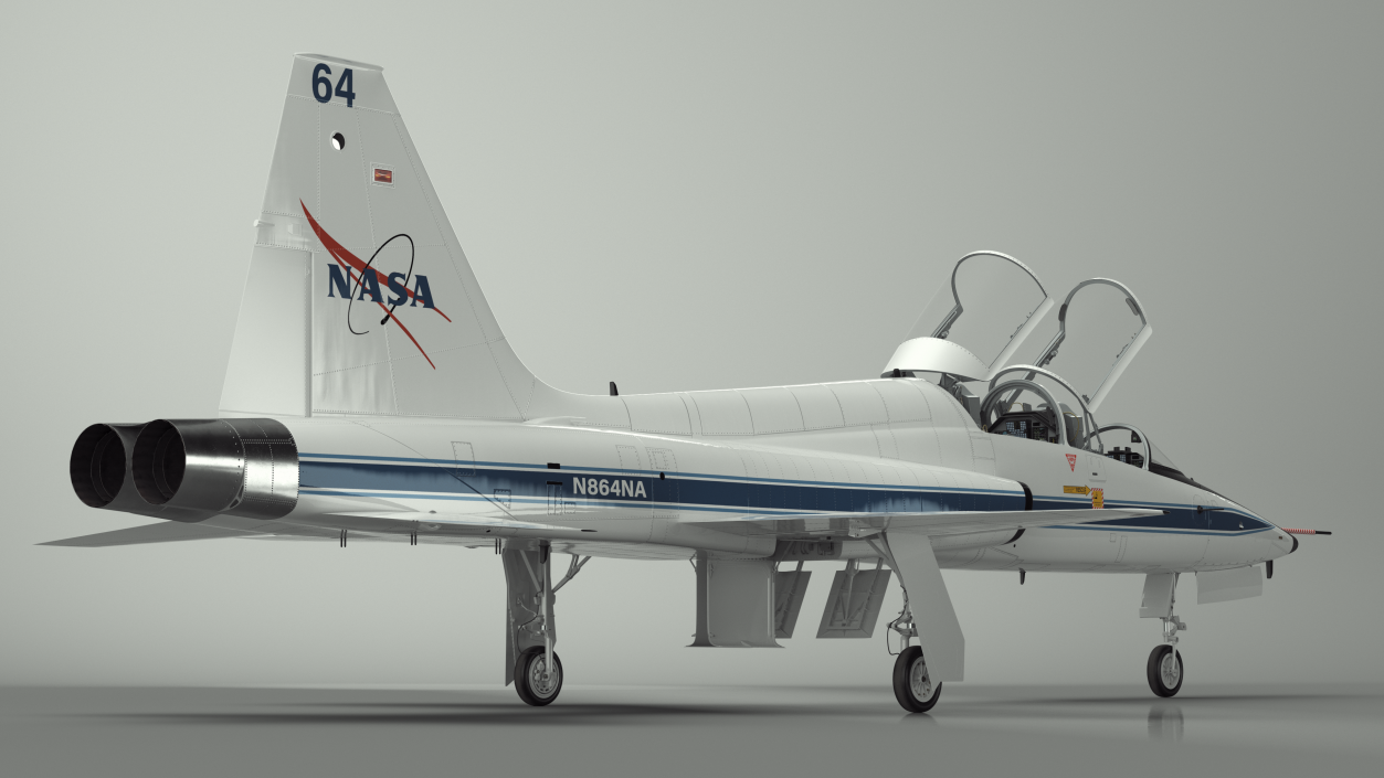 3D NASA T-38 Talon Trainer Jet White model