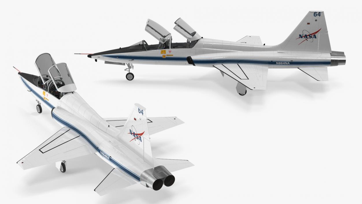 3D NASA T-38 Talon Trainer Jet White model