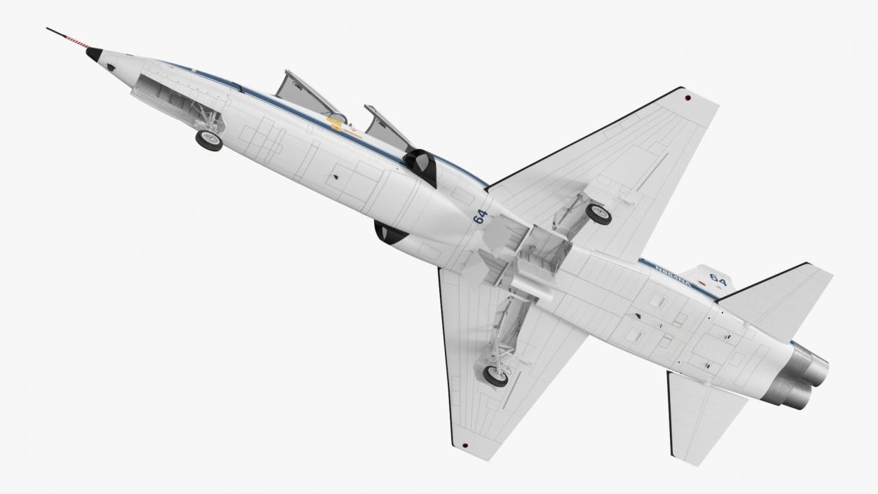 3D NASA T-38 Talon Trainer Jet White model