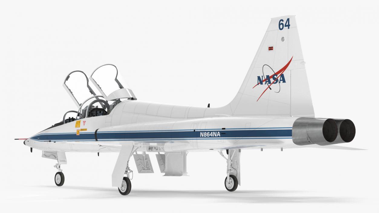 3D NASA T-38 Talon Trainer Jet White model