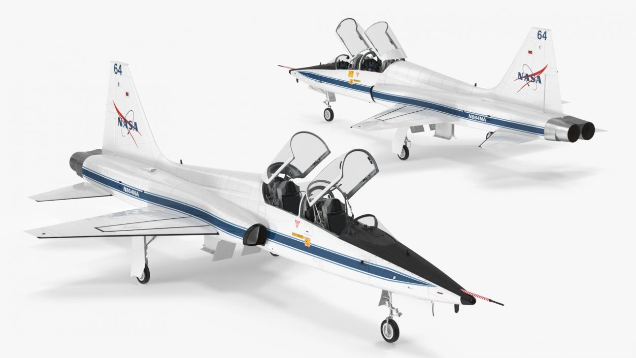 3D NASA T-38 Talon Trainer Jet White model