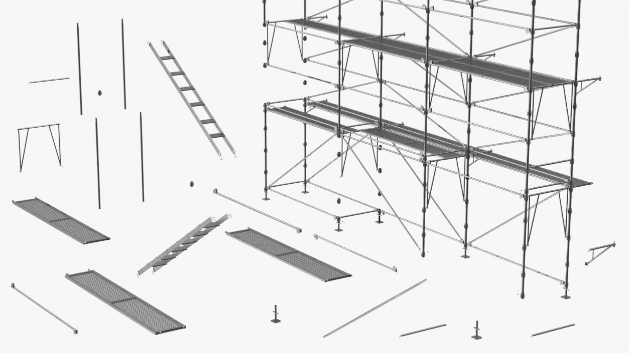 Construction Scaffolding 3D model