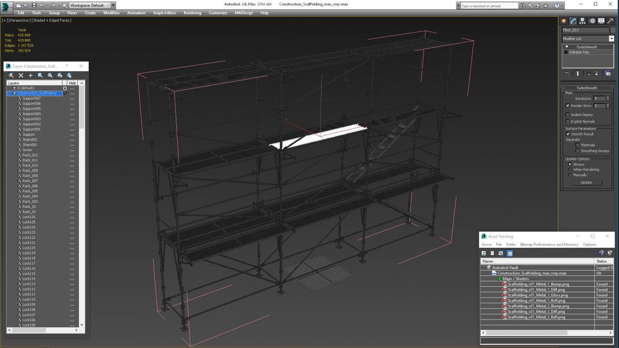 Construction Scaffolding 3D model