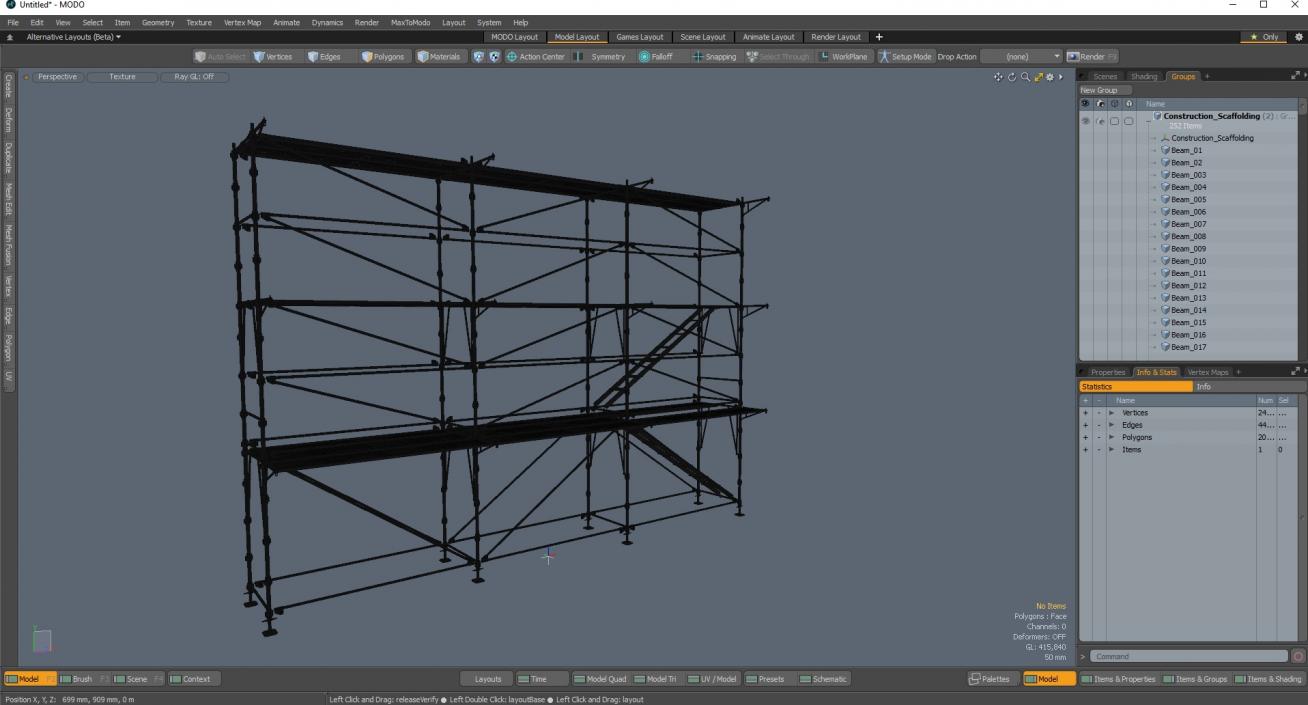 Construction Scaffolding 3D model