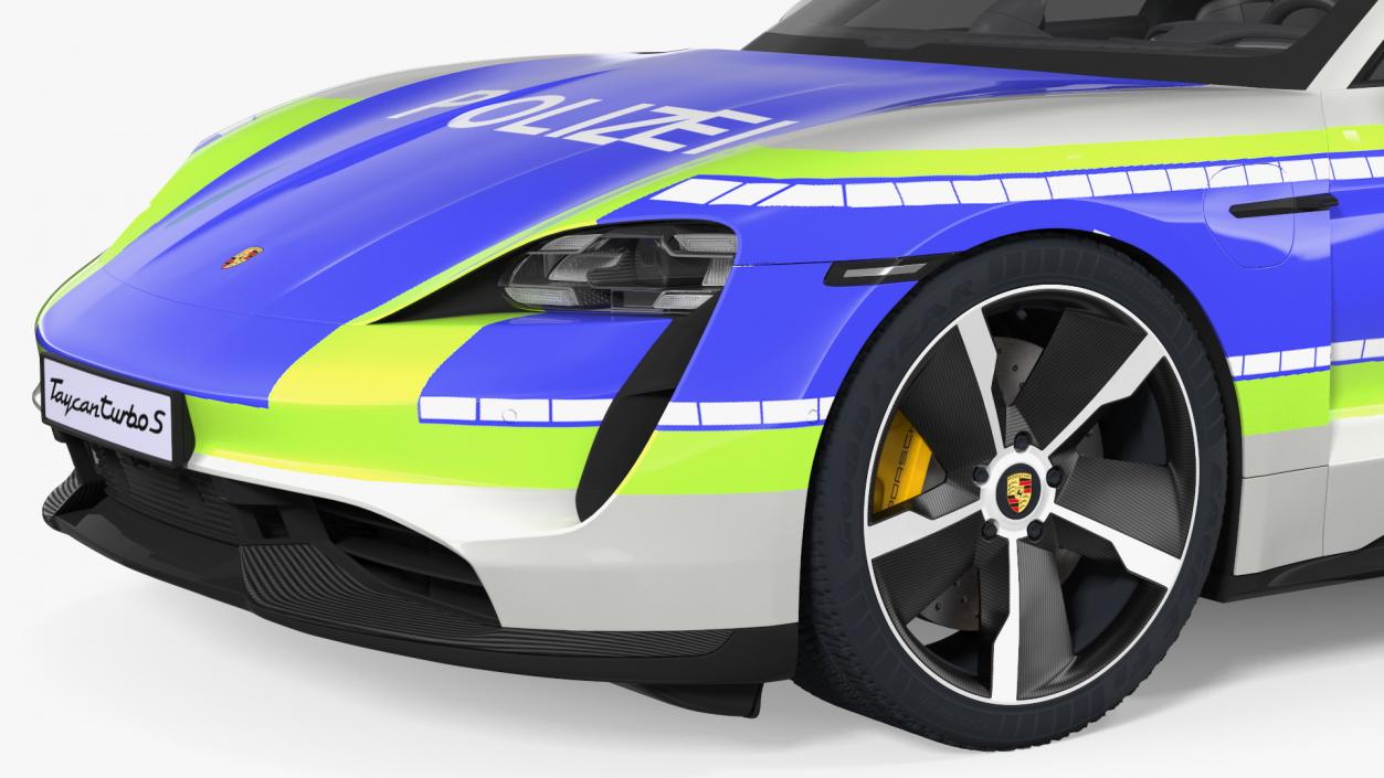 3D Porsche Taycan Turbo S 2020 Police 2