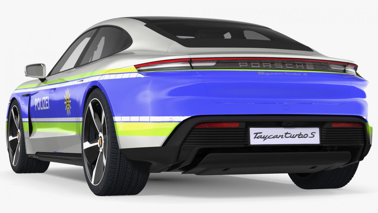 3D Porsche Taycan Turbo S 2020 Police 2