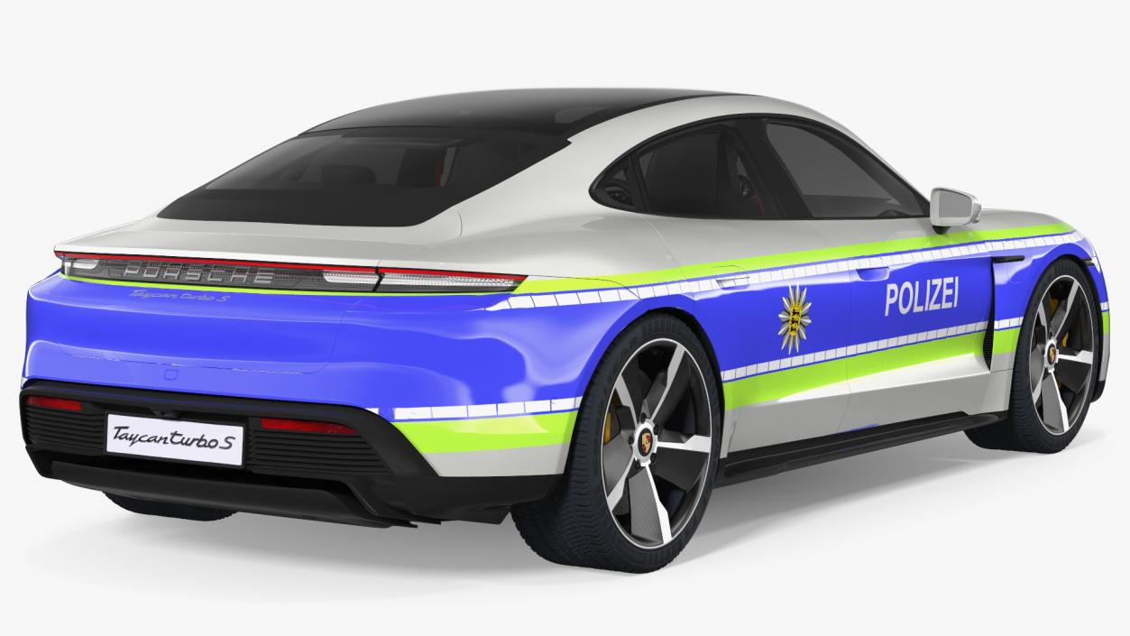 3D Porsche Taycan Turbo S 2020 Police 2