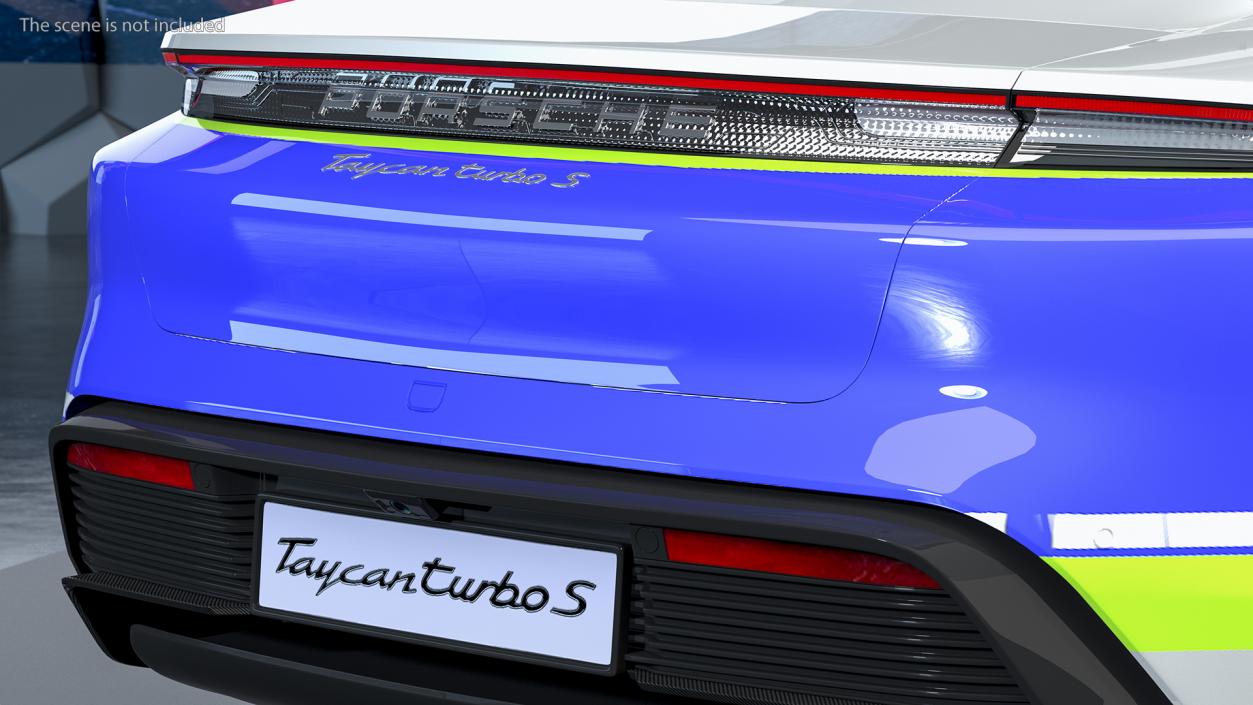 3D Porsche Taycan Turbo S 2020 Police 2