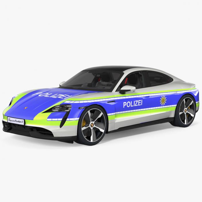 3D Porsche Taycan Turbo S 2020 Police 2