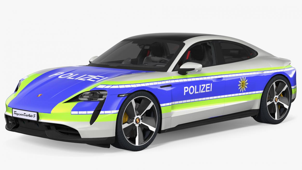 3D Porsche Taycan Turbo S 2020 Police 2