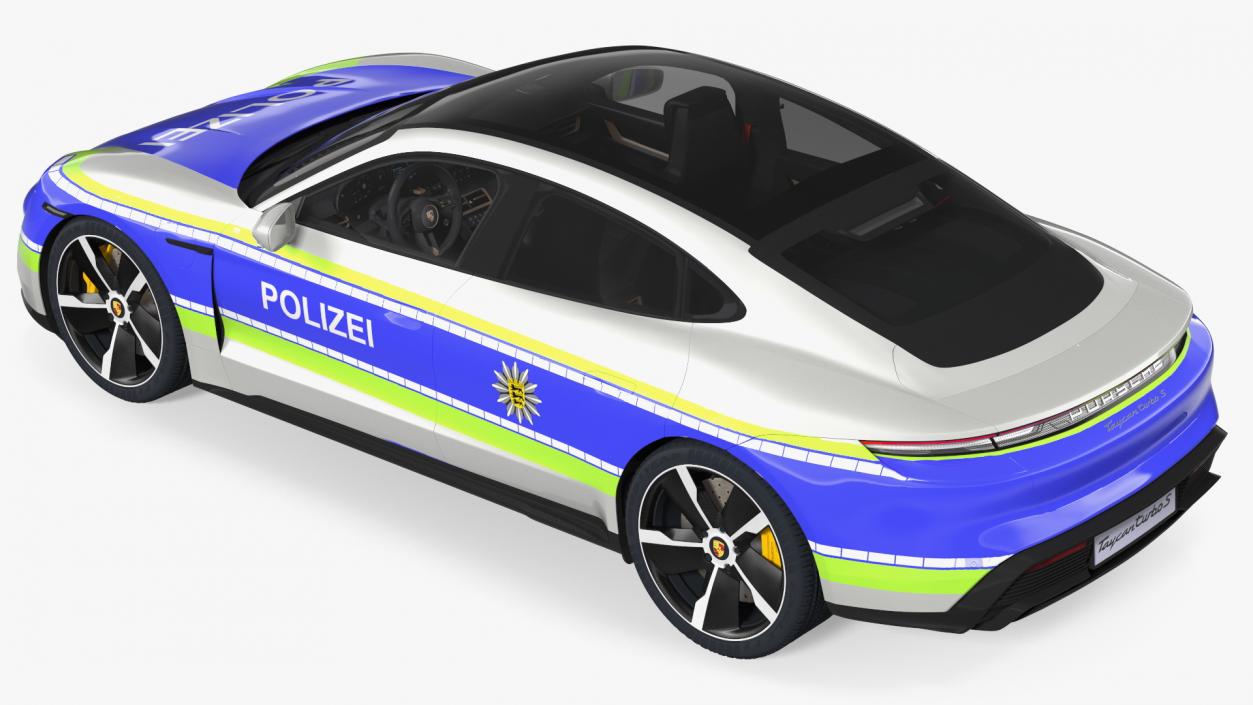 3D Porsche Taycan Turbo S 2020 Police 2