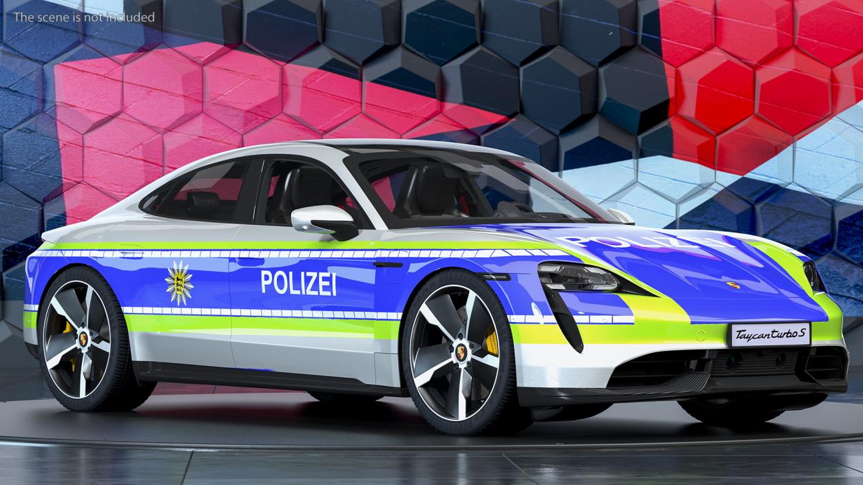 3D Porsche Taycan Turbo S 2020 Police 2