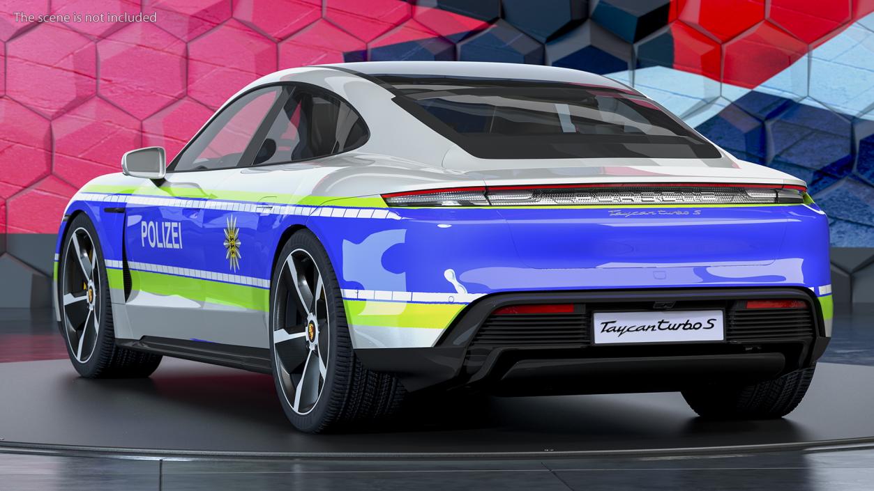 3D Porsche Taycan Turbo S 2020 Police 2