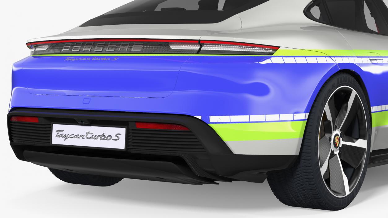 3D Porsche Taycan Turbo S 2020 Police 2