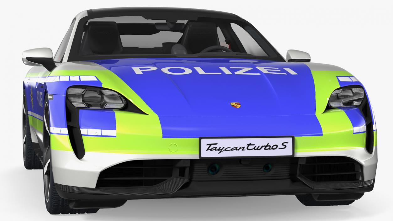 3D Porsche Taycan Turbo S 2020 Police 2