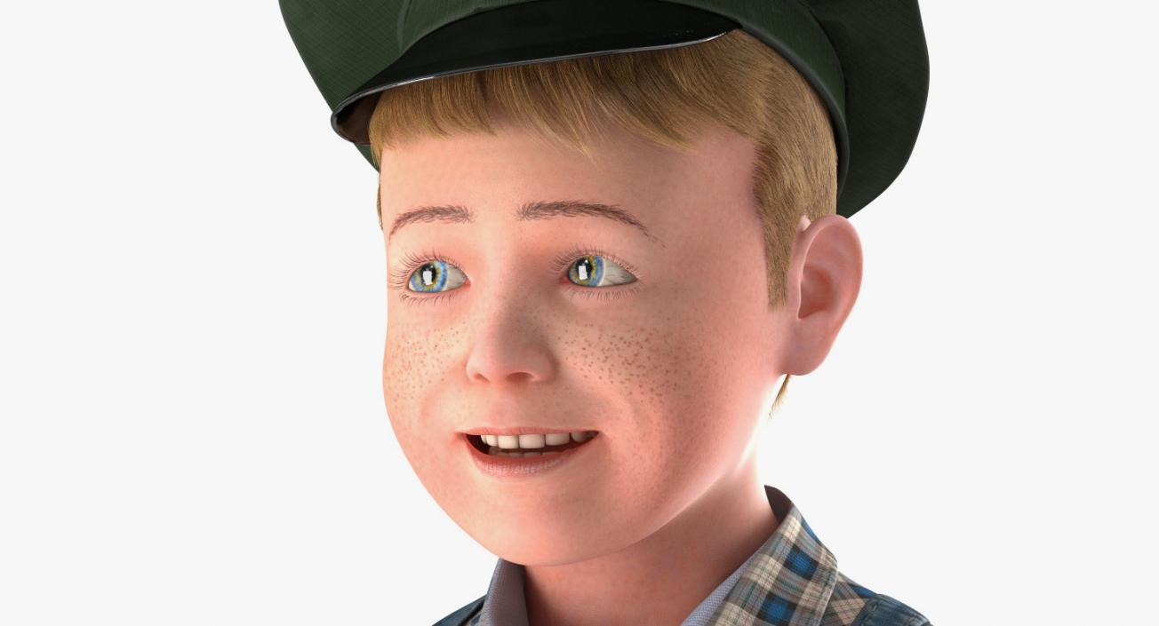 3D Realistic Child Boy Rigged