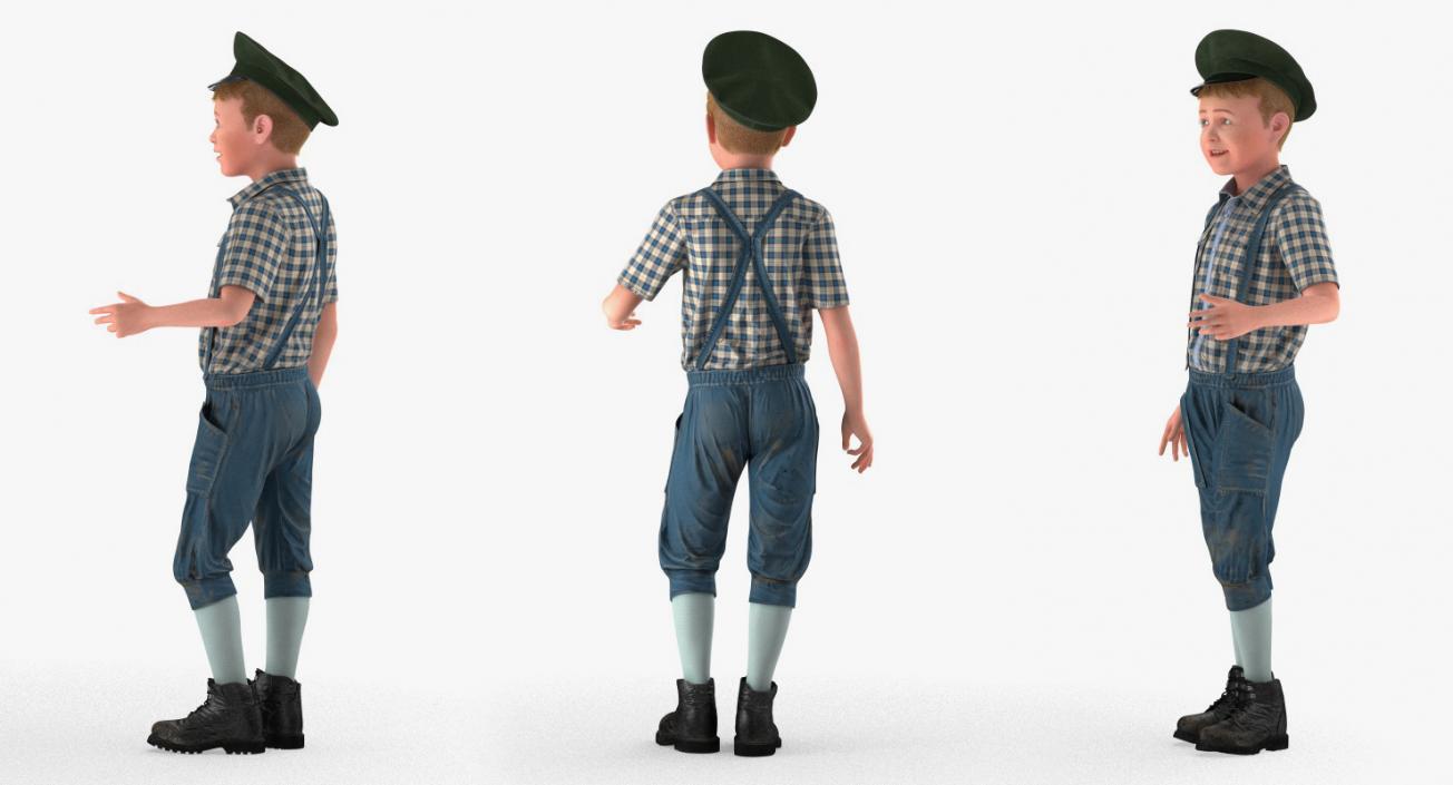 3D Realistic Child Boy Rigged