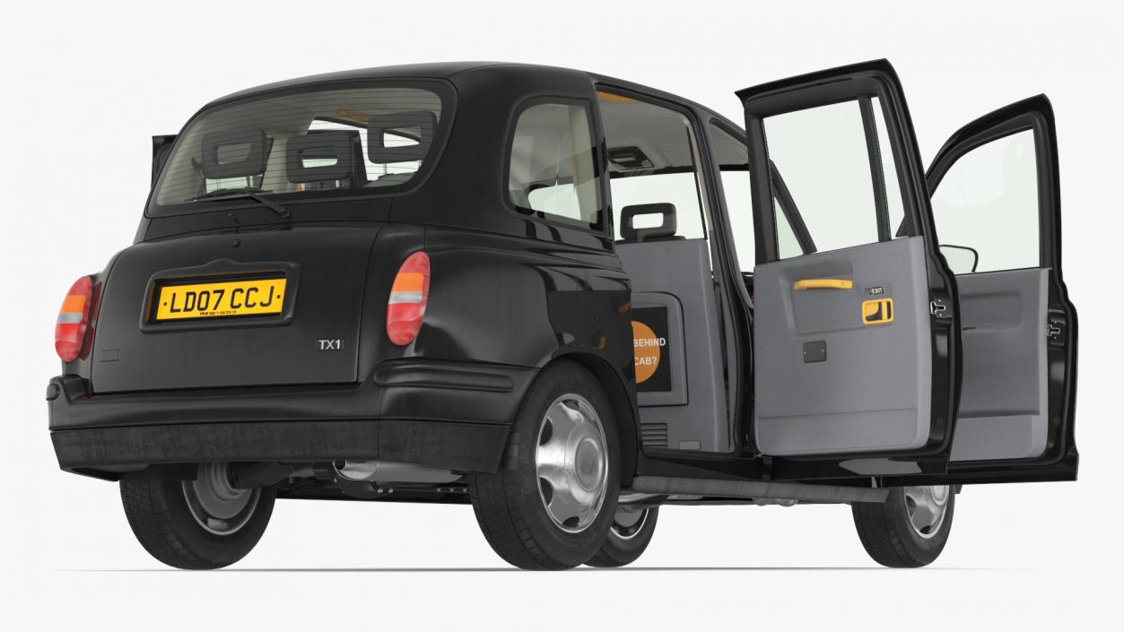 3D model London Black Cab Taxi TX1