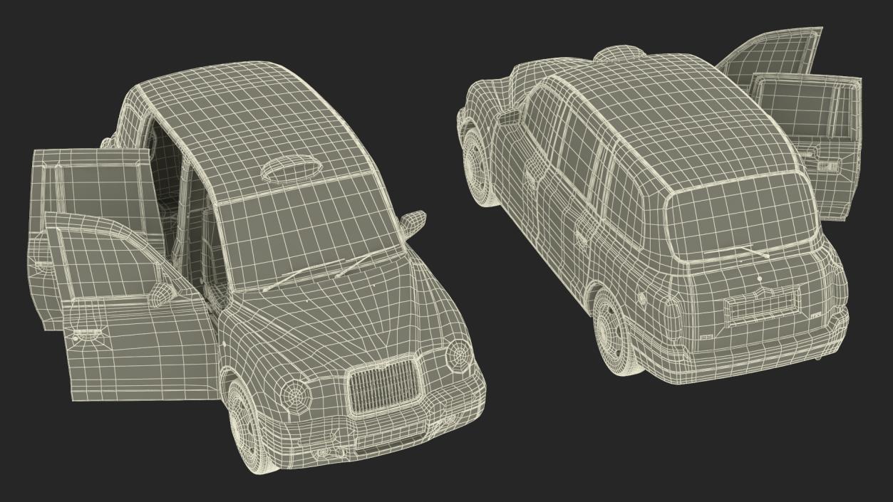 3D model London Black Cab Taxi TX1