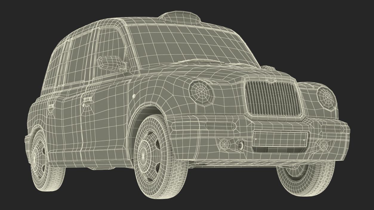 3D model London Black Cab Taxi TX1