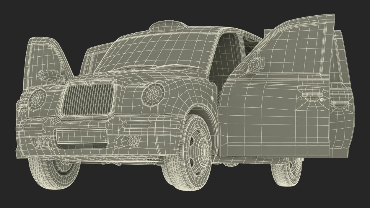 3D model London Black Cab Taxi TX1