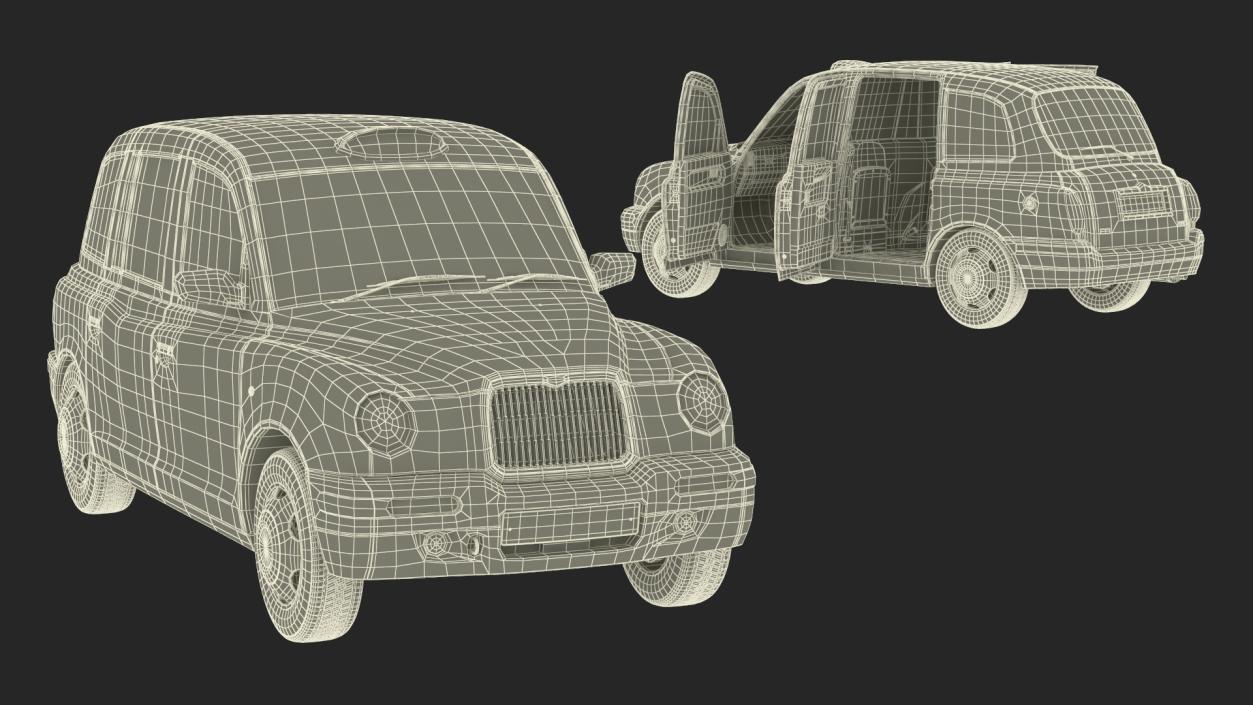 3D model London Black Cab Taxi TX1