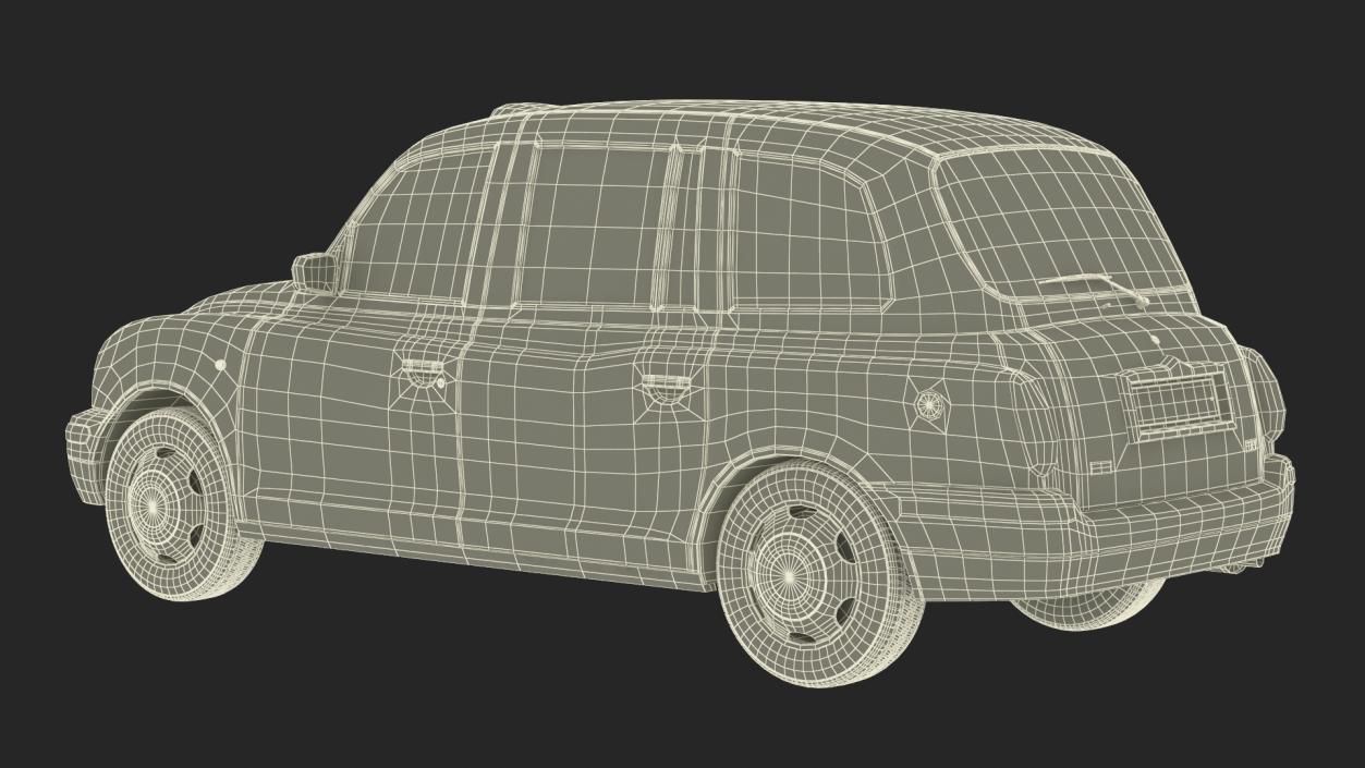 3D model London Black Cab Taxi TX1