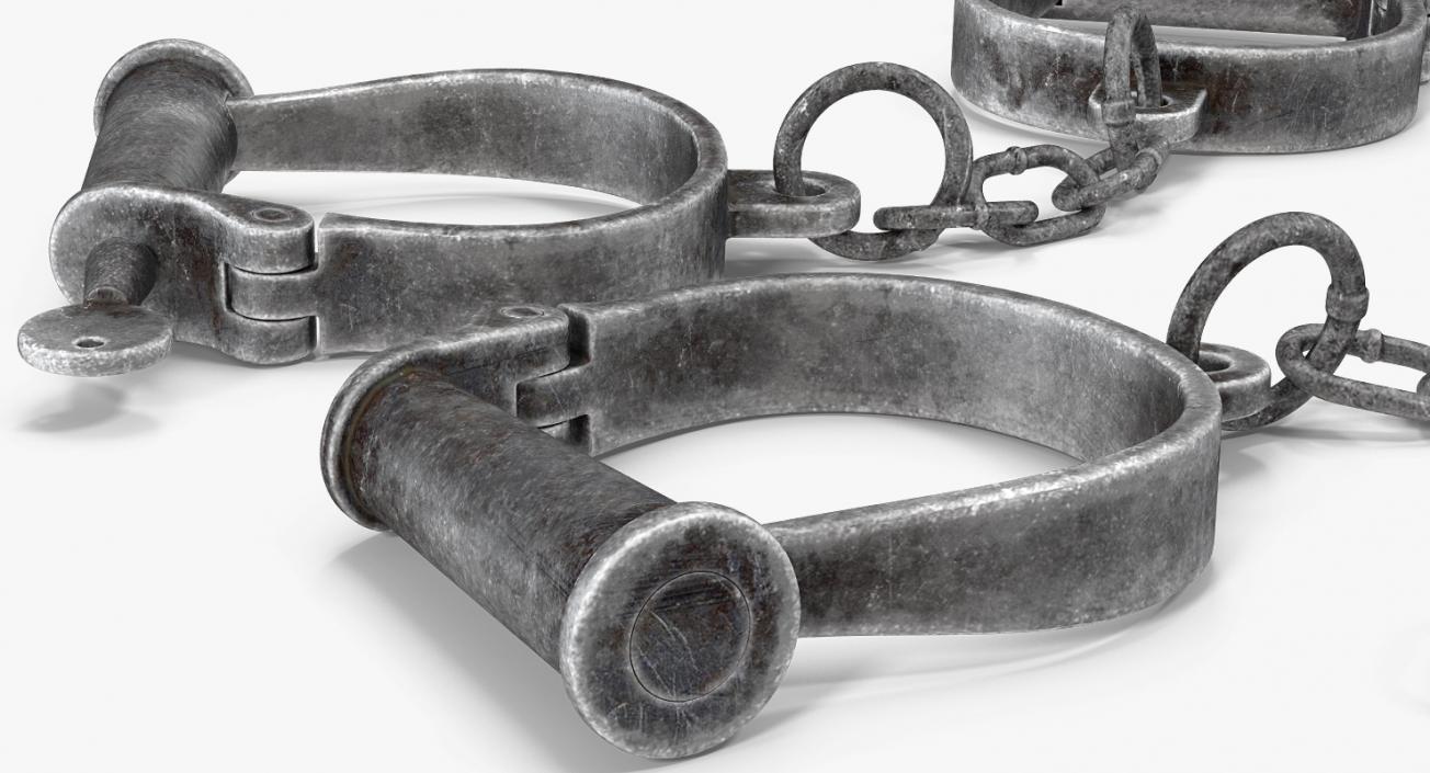 3D model Old Hand and Leg Shackles