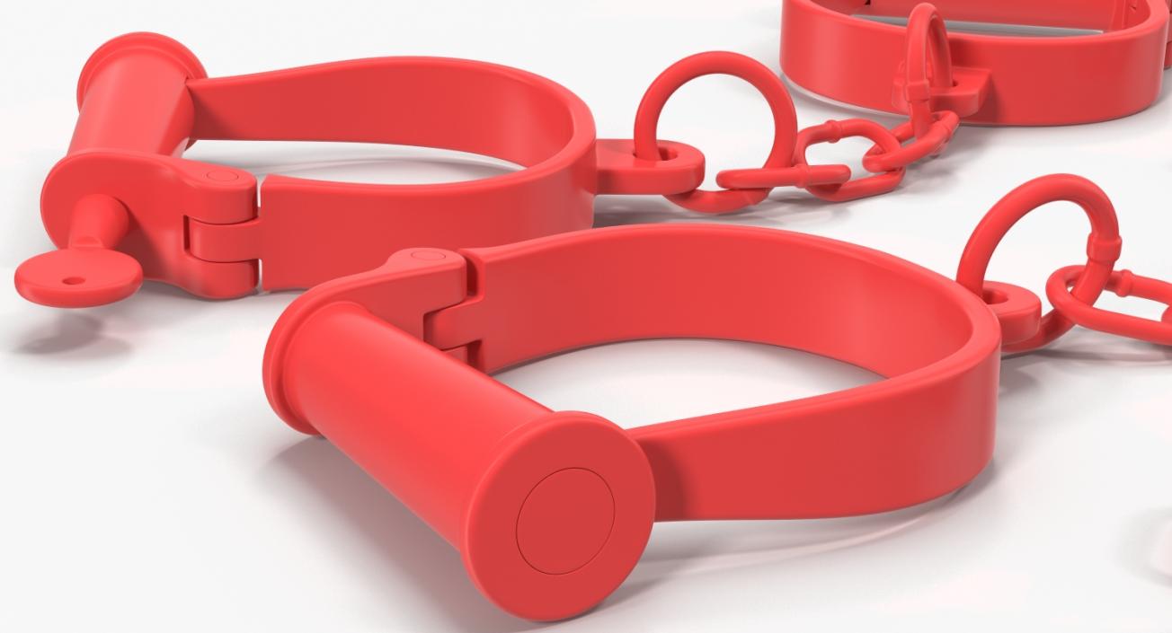 3D model Old Hand and Leg Shackles