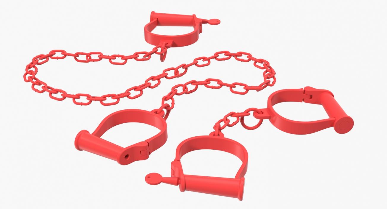 3D model Old Hand and Leg Shackles