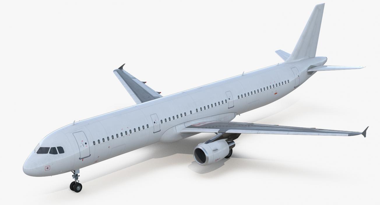 3D Airbus A321 Generic Rigged